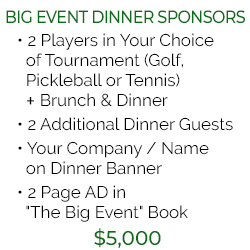 Big Event Dinner Sponsors