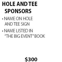 Hole and Tee Sponsors